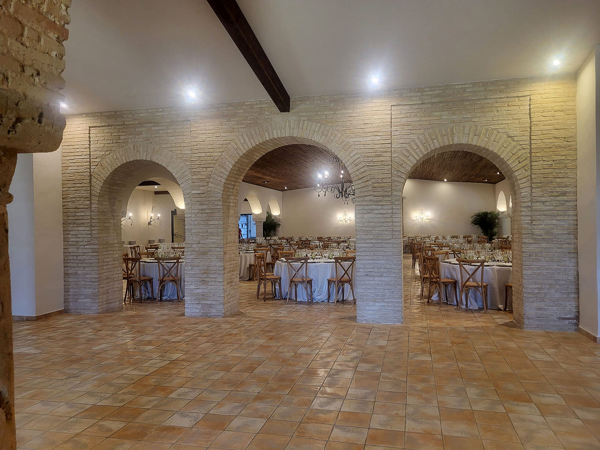 Salón para celebración de bodas de la Hacienda Los Frailes de San Alberto. Salón de la Lastra