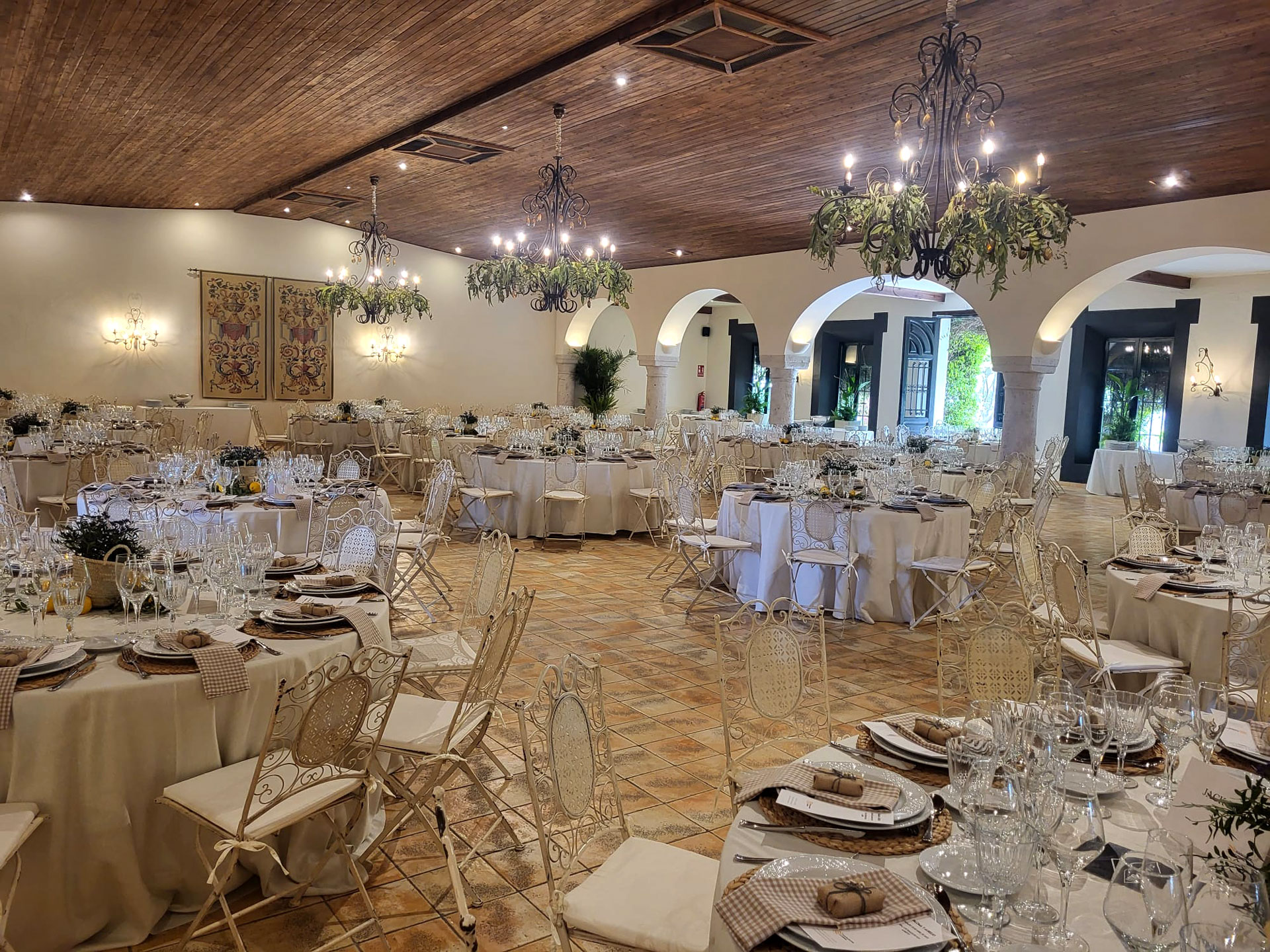 Salón para celebración de bodas de la Hacienda Los Frailes de San Alberto. Salón de la Lastra